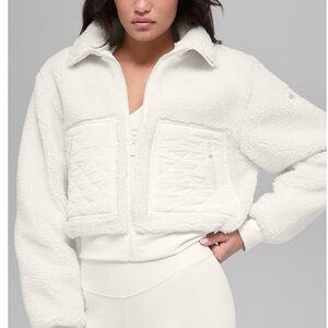 ALO Yoga Cream Teddy Jacket
